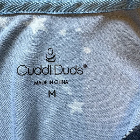 ⭐️ Cuddl Cuddle duds soft and cozy cosmic night gown sz M ppockets collared neck - Picture 2 of 6
